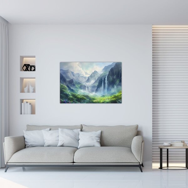 Kép - Vízesések völgye (90x60 cm)