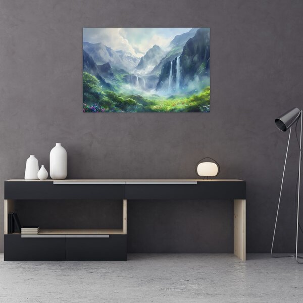 Kép - Vízesések völgye (90x60 cm)
