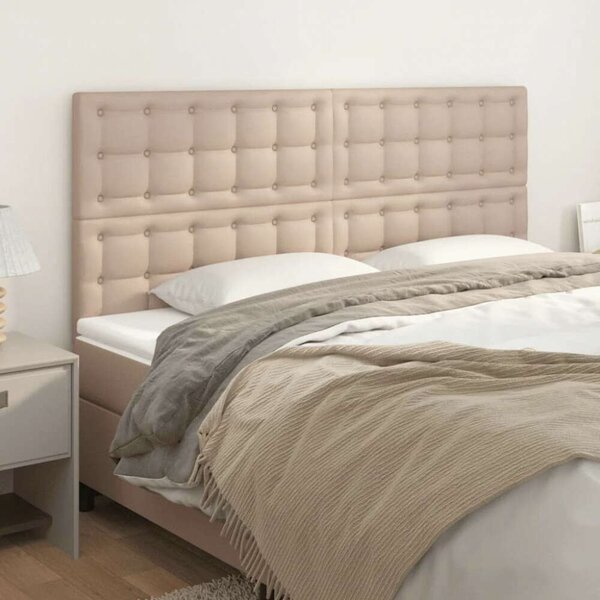 VidaXL 4 db cappuccino színű műbőr fejtámla 80 x 5 x 78/88 cm