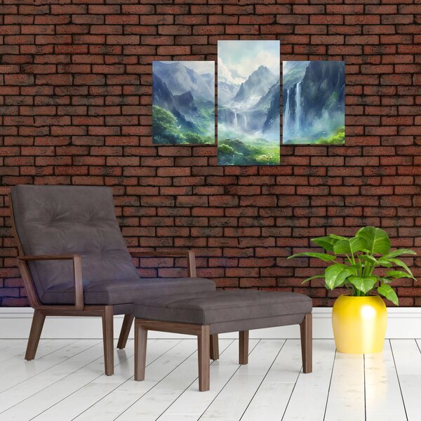 Kép - Vízesések völgye (90x60 cm)