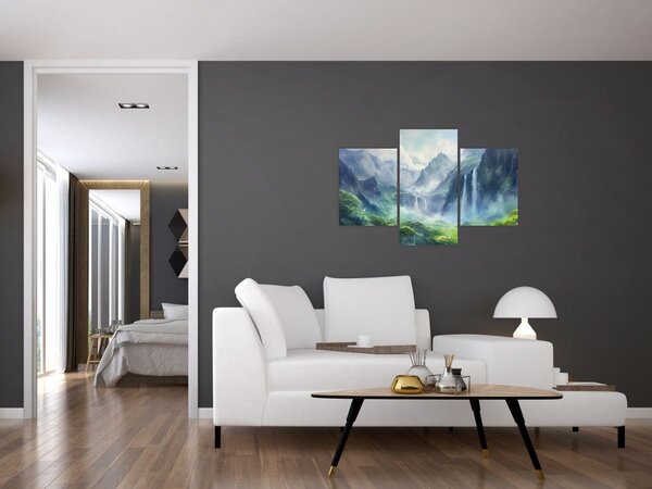 Kép - Vízesések völgye (90x60 cm)