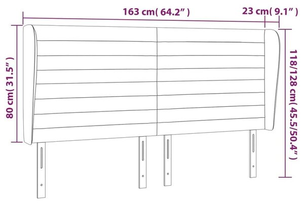 Bársony Fejtámla - Rózsaszín - 163cm