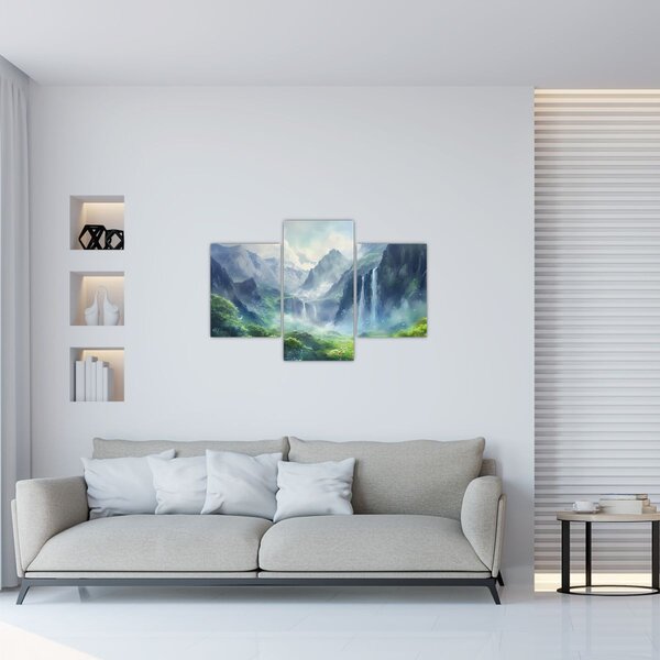 Kép - Vízesések völgye (90x60 cm)