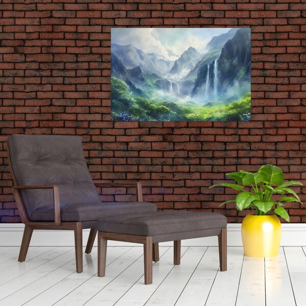 Kép - Vízesések völgye (90x60 cm)