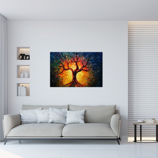 Kép - Az élet fája mozaikban (90x60 cm)