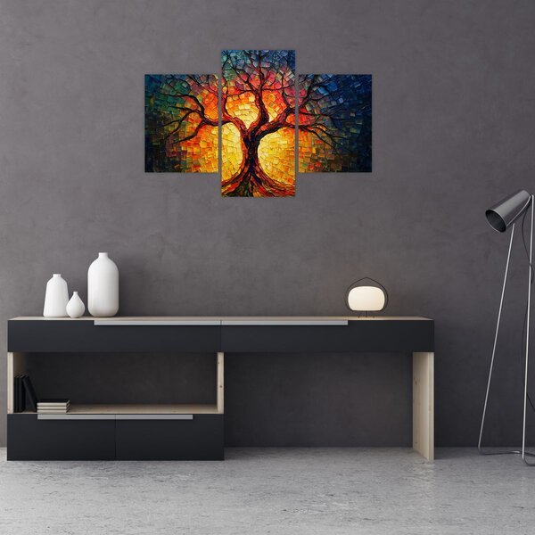 Kép - Az élet fája mozaikban (90x60 cm)