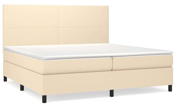 VidaXL Krémszínű Ágy - 200x200 cm Matraccal