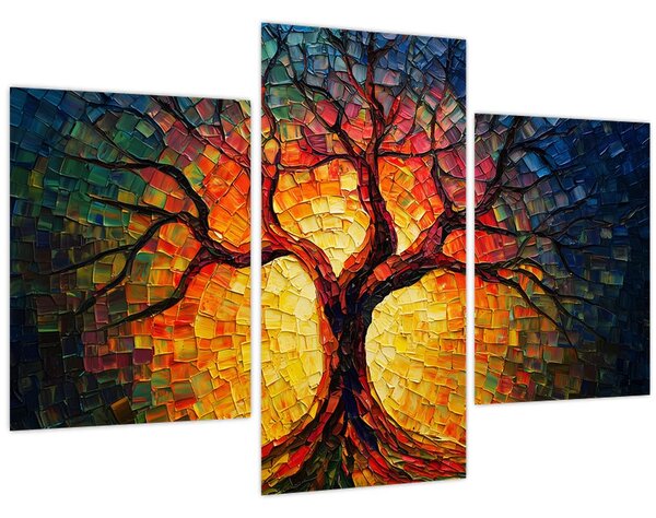 Kép - Az élet fája mozaikban (90x60 cm)