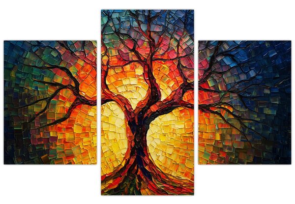 Kép - Az élet fája mozaikban (90x60 cm)