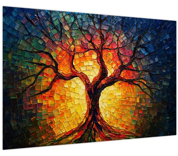 Kép - Az élet fája mozaikban (90x60 cm)