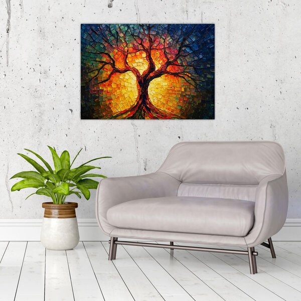 Kép - Az élet fája mozaikban (70x50 cm)