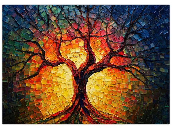 Kép - Az élet fája mozaikban (70x50 cm)