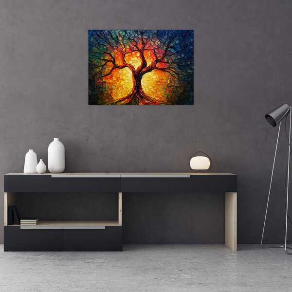 Kép - Az élet fája mozaikban (70x50 cm)