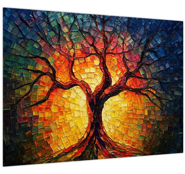 Kép - Az élet fája mozaikban (70x50 cm)