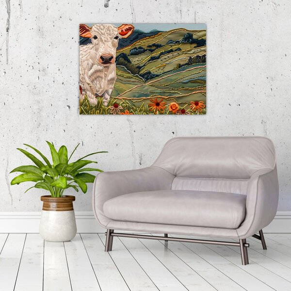 Kép - Kötött motívum utánzata (70x50 cm)
