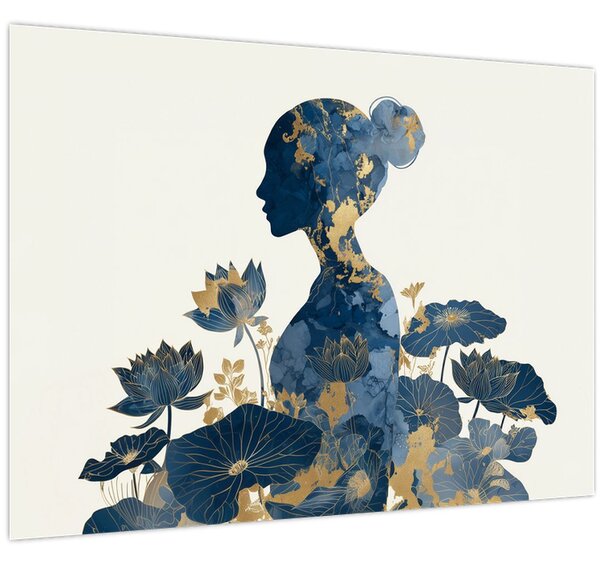 Kép - Márvány női profil (70x50 cm)