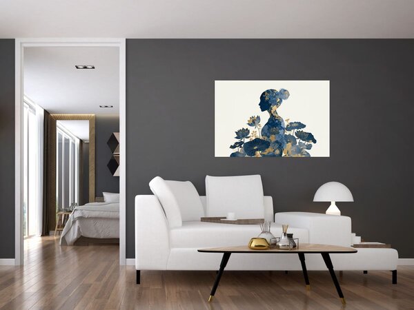 Kép - Márvány női profil (90x60 cm)