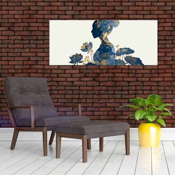Kép - Márvány női profil (120x50 cm)