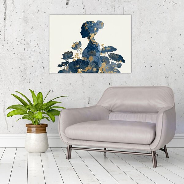 Kép - Márvány női profil (70x50 cm)