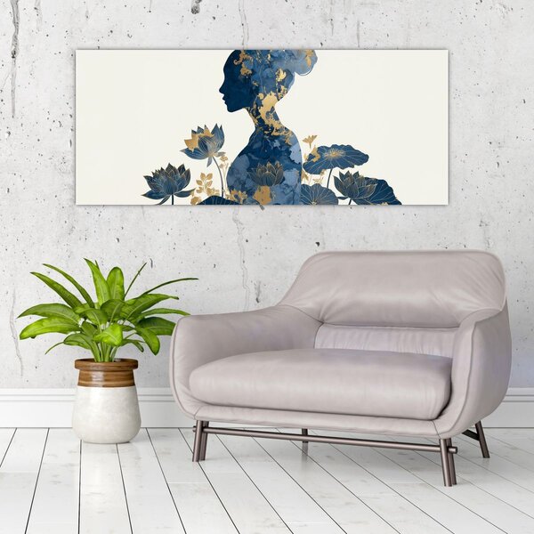 Kép - Márvány női profil (120x50 cm)