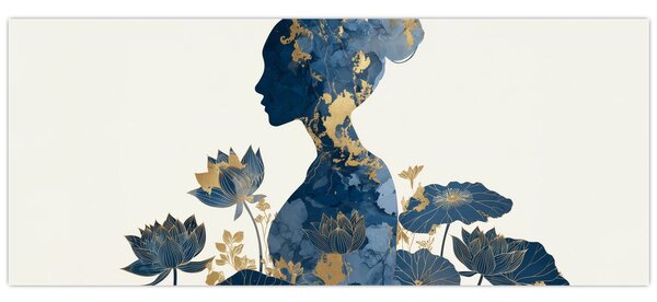 Kép - Márvány női profil (120x50 cm)