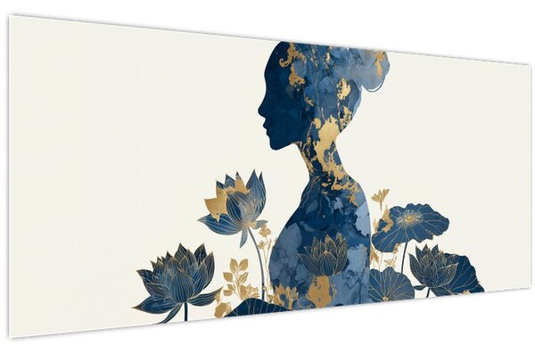 Kép - Márvány női profil (120x50 cm)