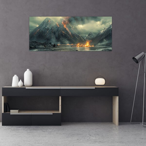 Kép - Vulkánkitörés (120x50 cm)