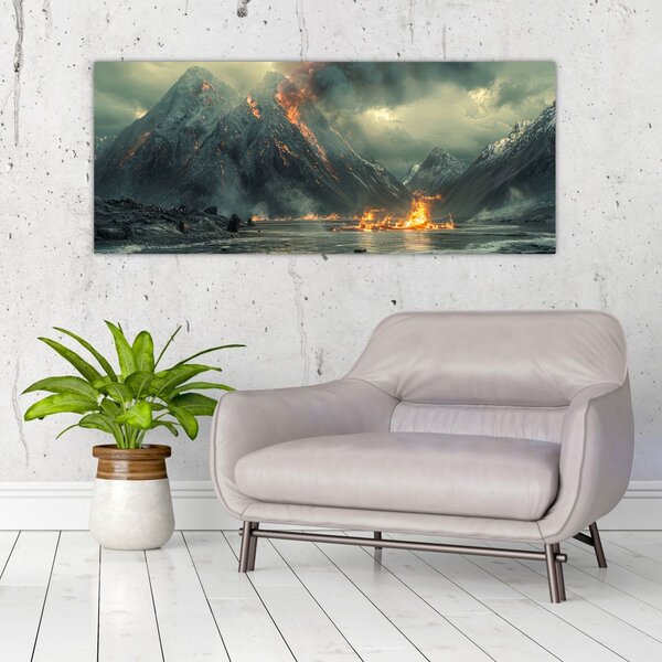 Kép - Vulkánkitörés (120x50 cm)