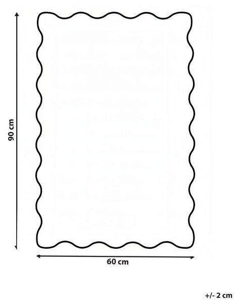 Fürdőszobaszőnyeg NANGAL Zöld 60 x 90 cm Pamut