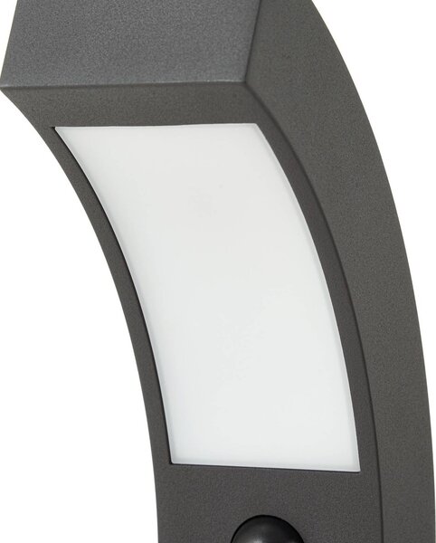 Lucande LED-es útvilágítás Lennik, érzékelő, 100 cm, antracit, Fekete, Alumínium, Modern