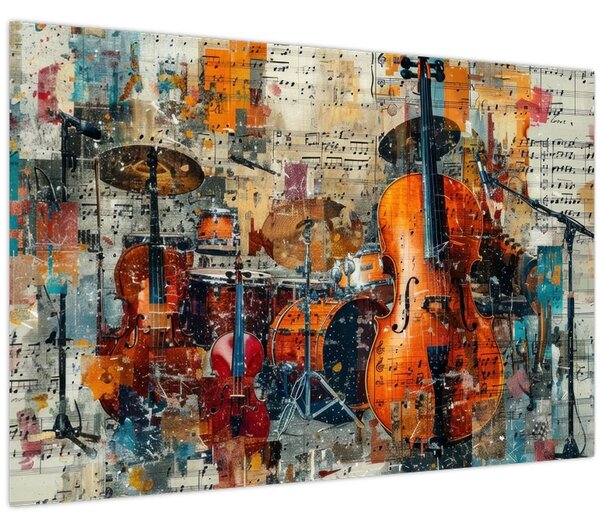 Kép - Hangszerek (90x60 cm)