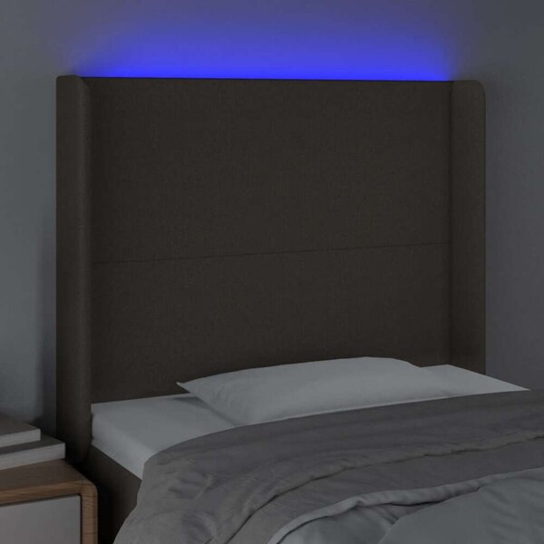 VidaXL tópszínű szövet LED-es fejtámla 93x16x118/128 cm