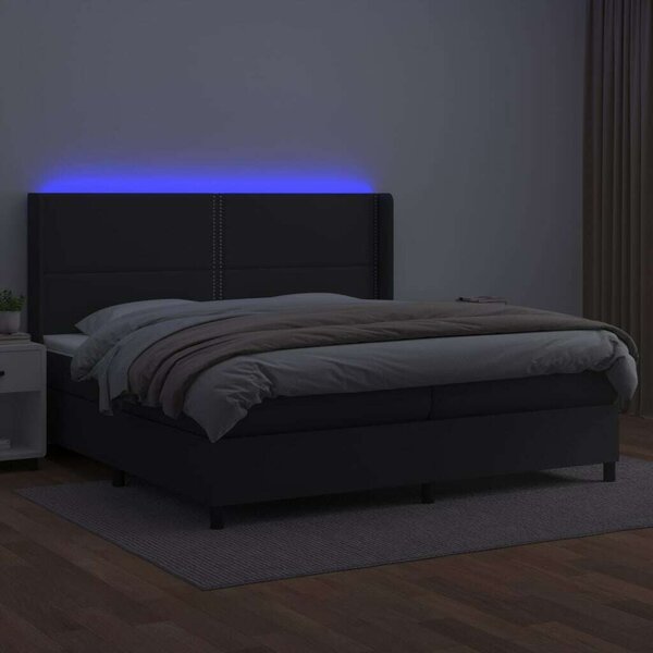 VidaXL LED-es Műbőr Ágy - 200x200 cm