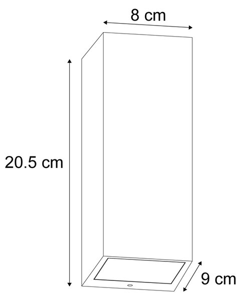Skandináv fali lámpa fa 2-lámpás GU10 70mm IP54 - Baleno