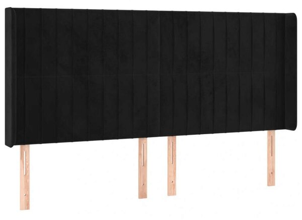 VidaXL fekete bársony LED-es fejtámla 163x16x118/128 cm