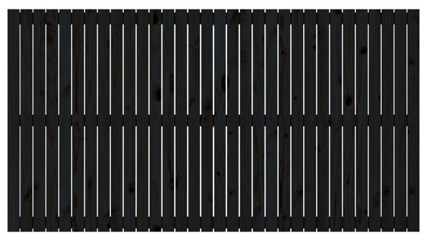 VidaXL Fekete Fenyőfa Fali Fejtámla - 204x110 cm