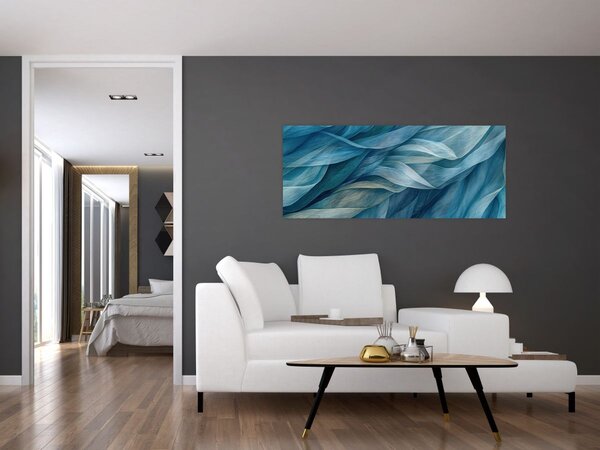 Kép - Kék és fehér fodrok (120x50 cm)