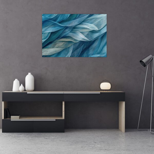 Kép - Kék és fehér fodrok (90x60 cm)