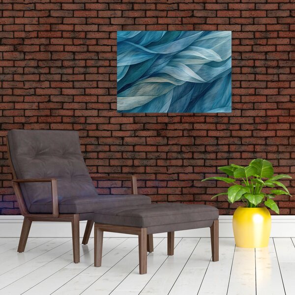 Kép - Kék és fehér fodrok (70x50 cm)