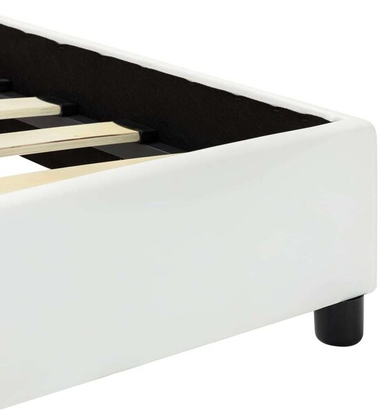 VidaXL fehér műbőr ágykeret 140 x 200 cm