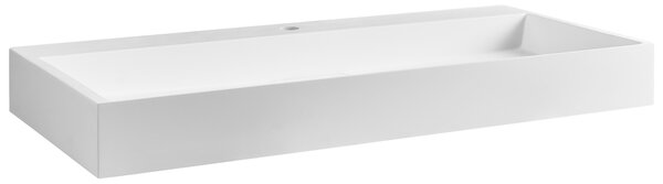Falra szerelt mosdókagyló QUENKO 100 x 46 cm Műmárvány Fehér