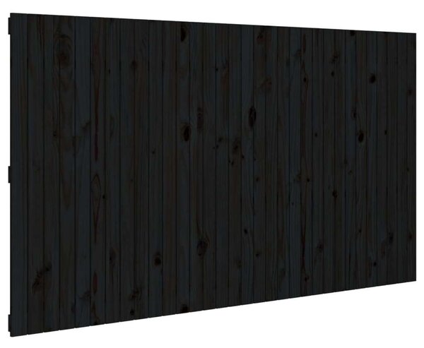 VidaXL Fekete Fenyőfa Fali Fejtámla - 204x110 cm