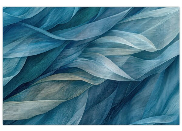 Kép - Kék és fehér fodrok (90x60 cm)