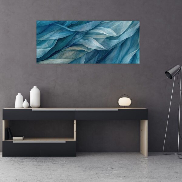 Kép - Kék és fehér fodrok (120x50 cm)