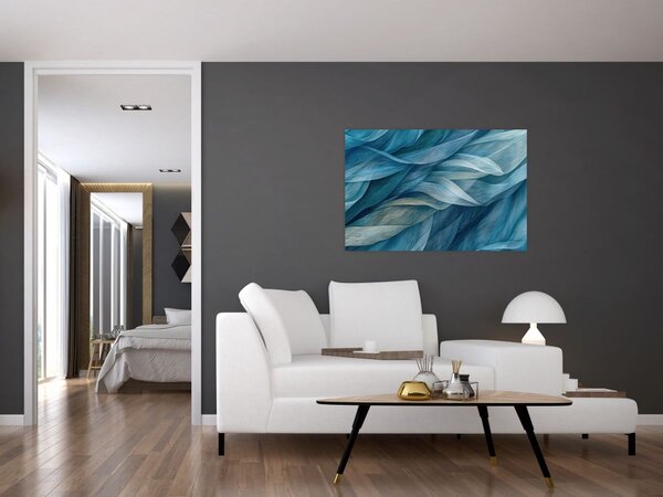 Kép - Kék és fehér fodrok (90x60 cm)