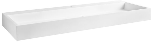 Falra szerelt mosdókagyló QUENKO Fehér 120 x 46 cm Műmárvány