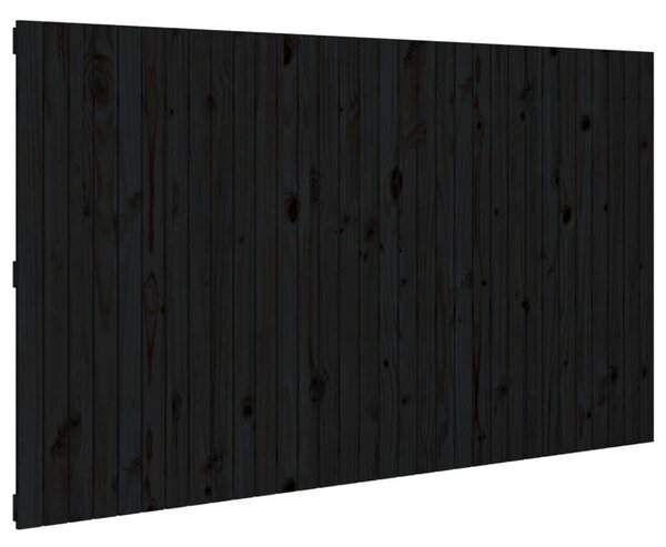 VidaXL Fekete Fenyőfa Fali Fejtámla - 204x110 cm
