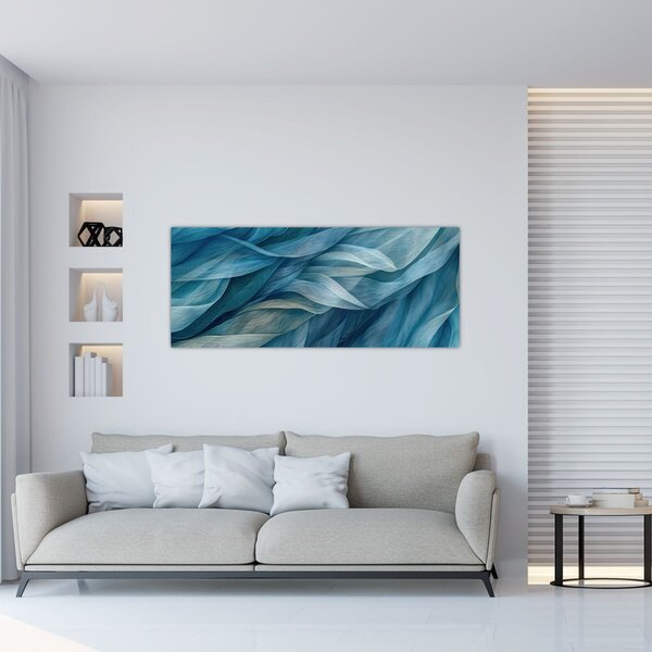 Kép - Kék és fehér fodrok (120x50 cm)