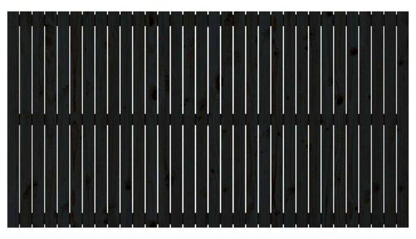 VidaXL Fekete Fenyőfa Fali Fejtámla - 204x110 cm