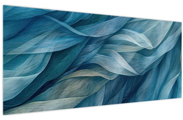 Kép - Kék és fehér fodrok (120x50 cm)